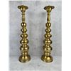 Image 1 : Pair of Mid Century Brass Altar Candlesticks