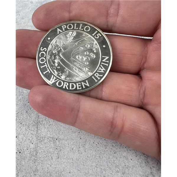 Apollo 15 Scott Worden Irwin Sterling Silver Medal