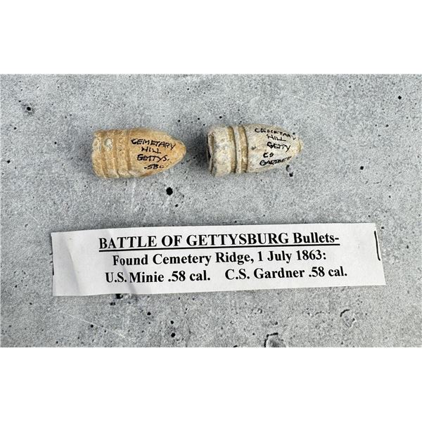 Civil War Gettysburg Cemetery Ridge Bullets