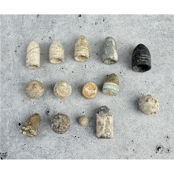 Collection Of Civil War Bullets And Musket Balls