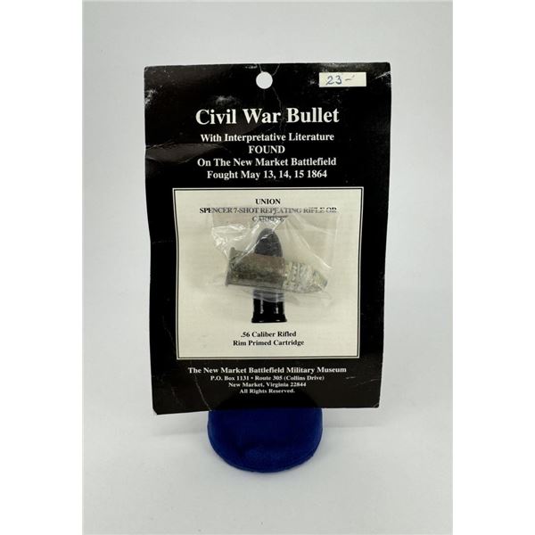 New Market Battlefield Civil War Bullet