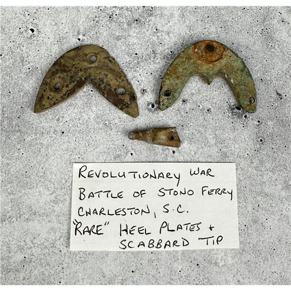 Revolutionary War Heel Plates And Scabbard Tip