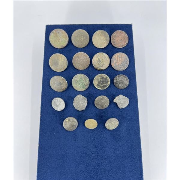 Collection Of Colonial Flat Buttons