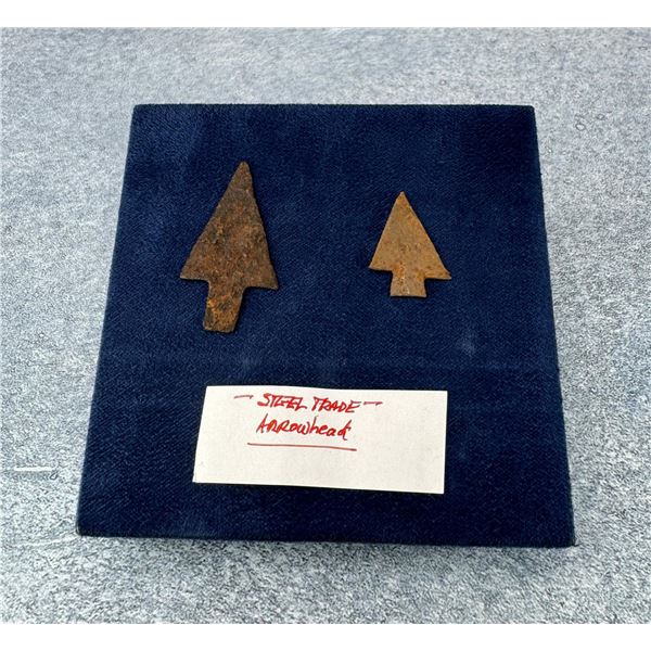 Native American Indian Steel Trade Arrowheads