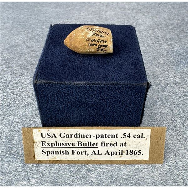 Gardiner Patent .54 cal Bullet Spanish Fort
