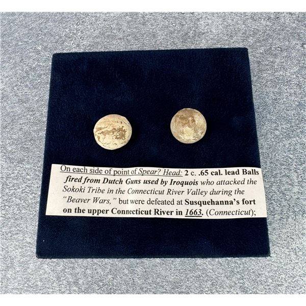 .65 cal Dutch Iroquois Battle Bullet Artifacts