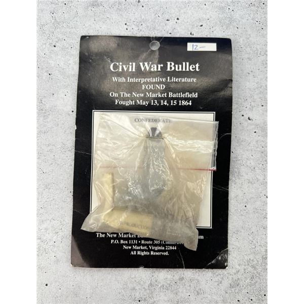 Civil War Bullet New Market Virginia