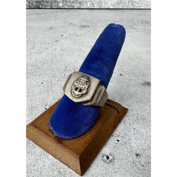 WW2 Sterling Silver US Navy Ring