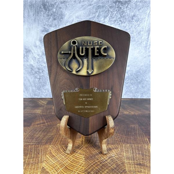 NUSC Utech US Navy Award Plaque