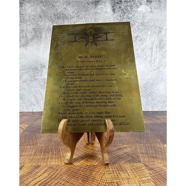 High Flight John Gillespie Magee Plaque