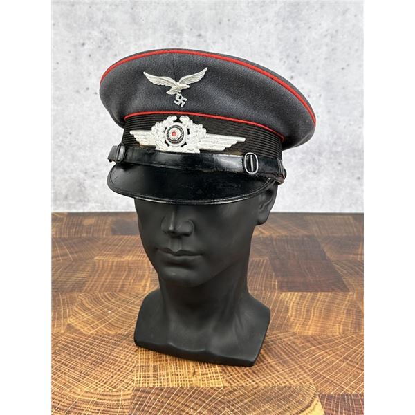 WW2 German Luftwaffe Flak Unit Visor Cap Hat