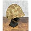 Image 2 : WW2 M1 Fixed Bail Helmet w Camouflage Cover
