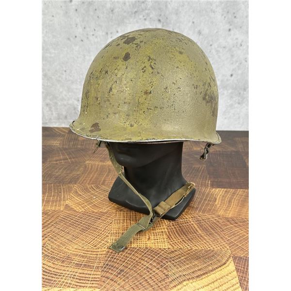 WW2 Front Seam M1 US Army Helmet Named