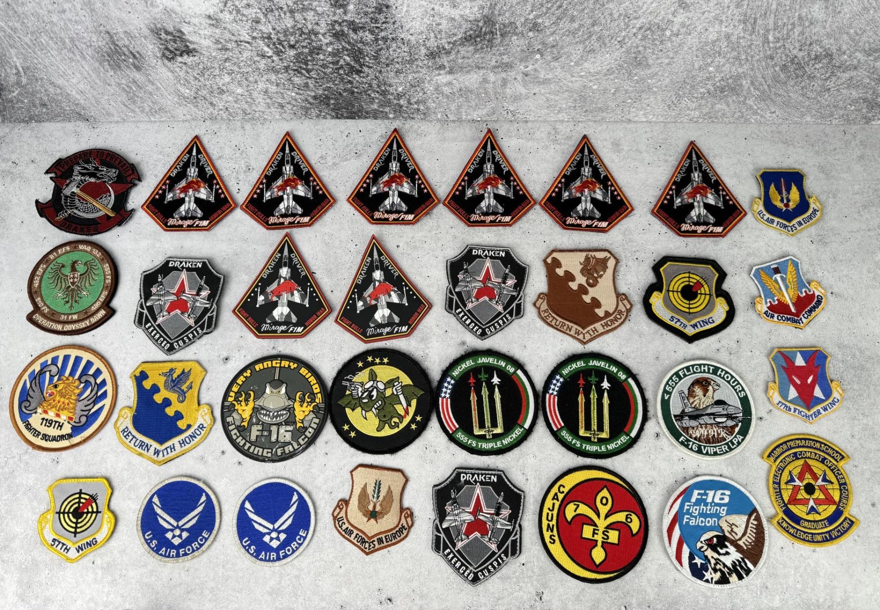 Usaf Patch Shape Collection of US Air Force Patches
