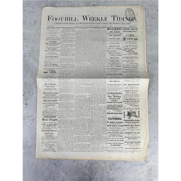 1876 Grass Valley California Custer Massacre