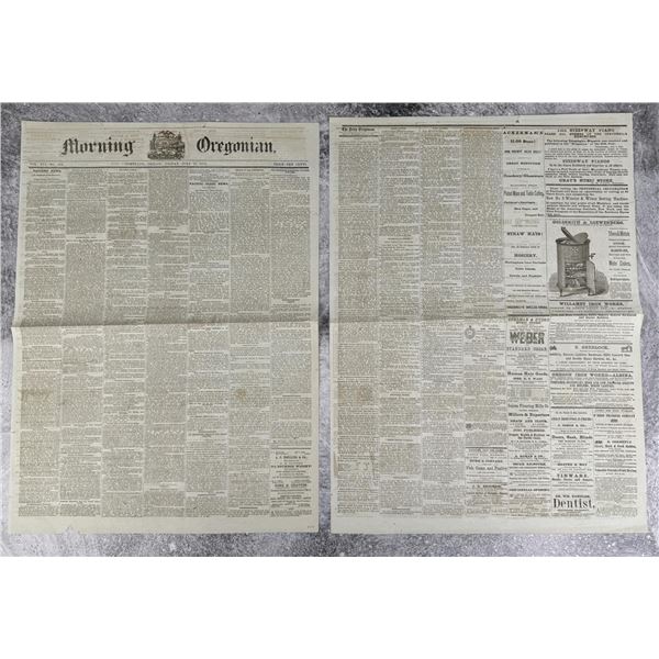 Morning Oregonian July 14 1876 Indian Wars