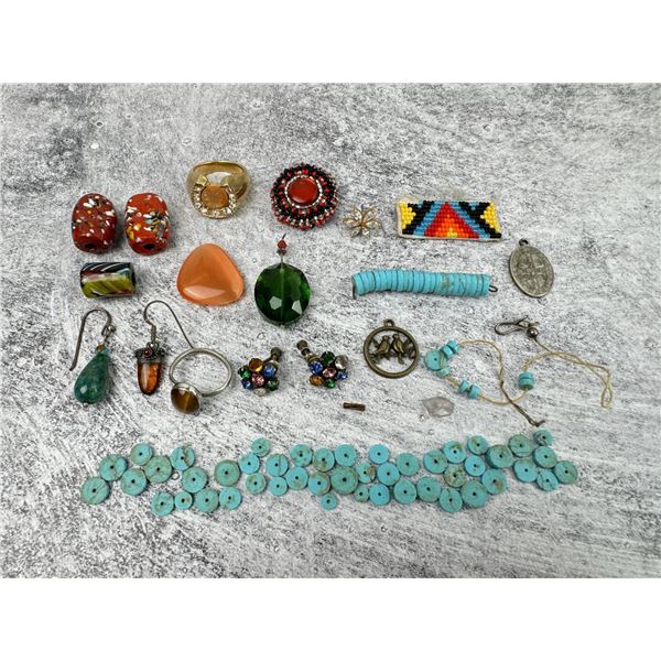 Group of Assorted Jewelry & Beads