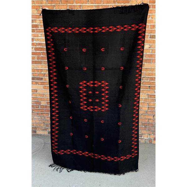 Antique Mexican Saltillo Rio Grande Serape Blanket