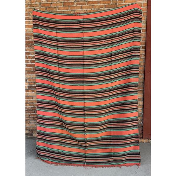 Antique Mexican Saltillo Serape Blanket