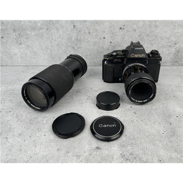 Canon F-1 35mm SLR Film Camera & Lenses