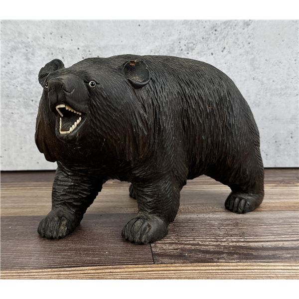 Japanese Ainu Carved Wood Bear