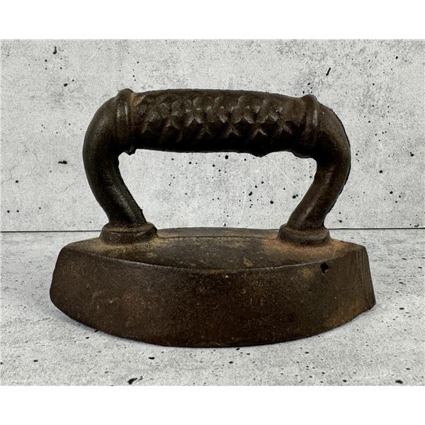 Antique Toy Doll Sad Iron