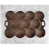 Image 1 : Antique GF Filley Number 11 Cast Iron Muffin Pan