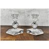 Image 1 : Val St Lambert Crystal Candle Holders Candlesticks