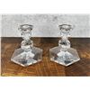 Image 2 : Val St Lambert Crystal Candle Holders Candlesticks