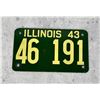 Image 1 : 1943 Illinois Automobile Soy Bean License Plate