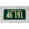 Image 1 : 1947 Illinois Automobile License Plate