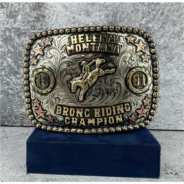 Helena Montana Bronc Riding Champion Belt Buckle
