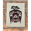 Image 1 : Haida Norwest Coast Raven Silk Screen On Cloth