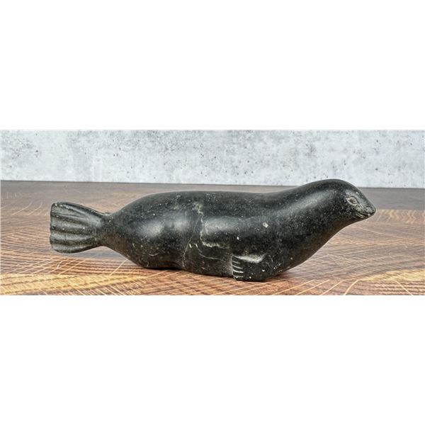 Alaskan Inuit Eskimo Soapstone Carved Seal
