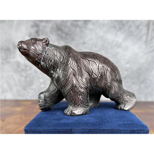 Carved Burmese Jade Bear