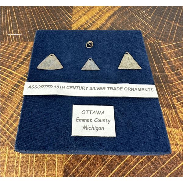 Group Of Ottawa Indian Silver Trade Ornaments