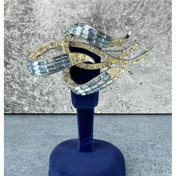 Corocraft Rhinestone Costume Jewelry Brooch