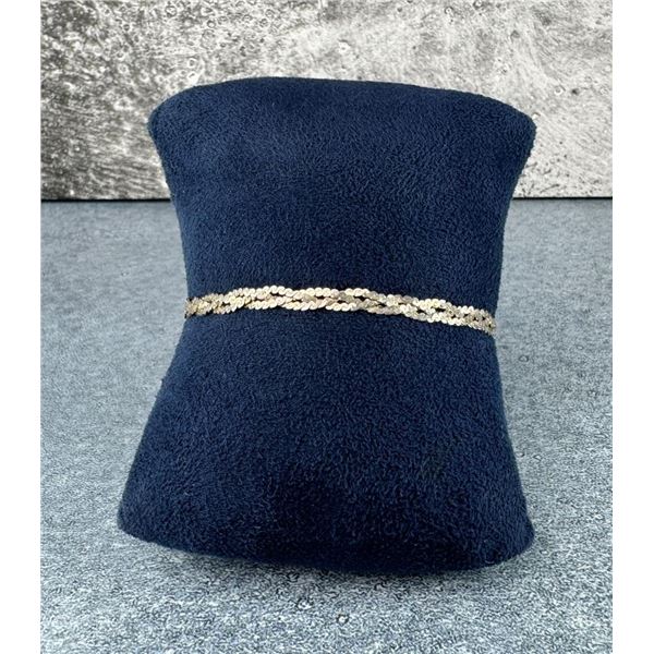 Sterling Silver Braided Chain Bracelet