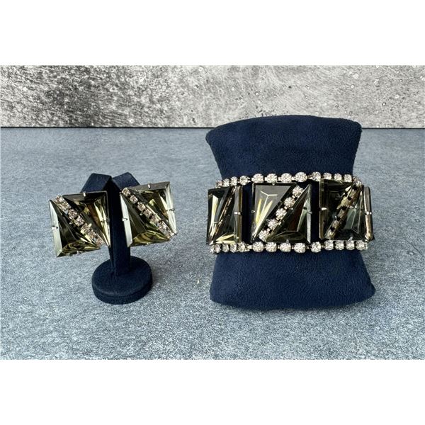 Costume Jewelry Rhinestone Suite