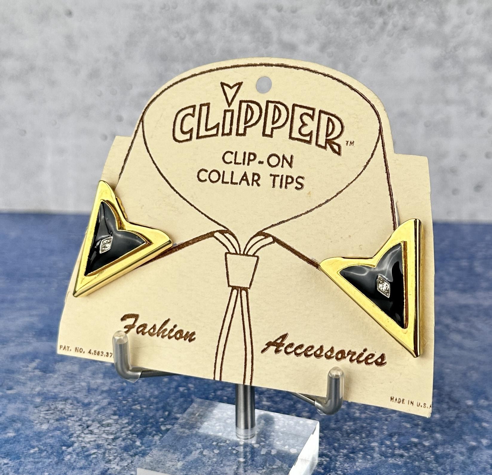 1950s Clipper Clip on Collar Tips