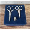 Image 2 : Sterling Silver Thimble Sewing Scissors