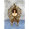 Image 1 : Porcelain Portrait Plaque In Ornate Bronze Frame