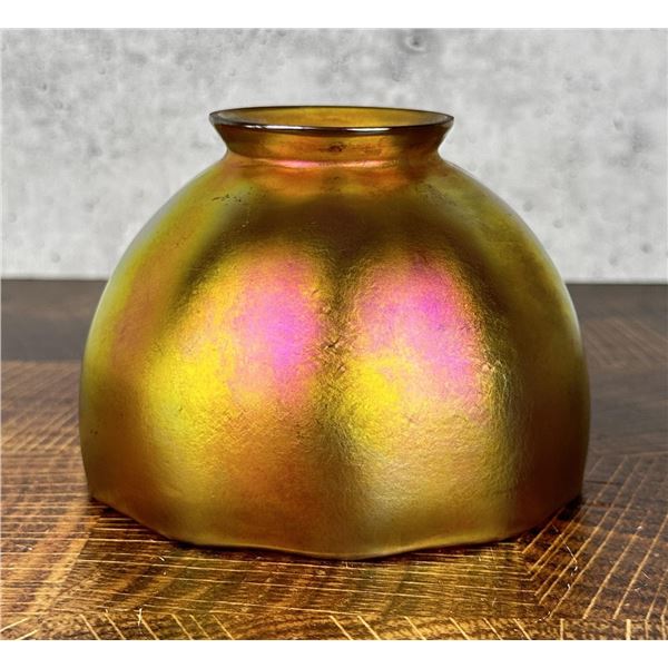 Antique Steuben Gold Aurene Glass Lamp Shade