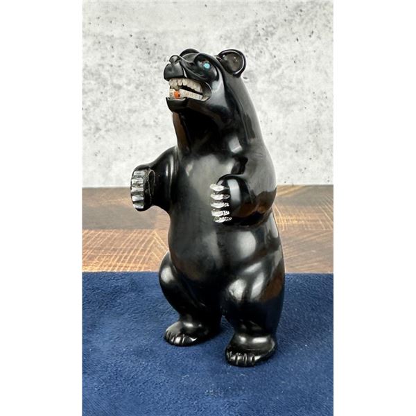 Herbert Davis Carved Jet Bear Fetish