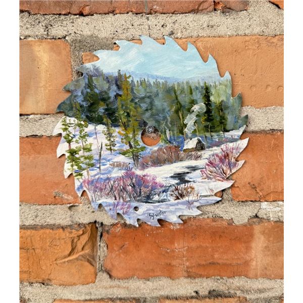 Shirley Sylvester Painted Saw Blade