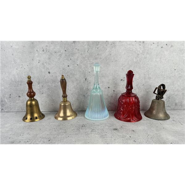 Collection Of Brass & Glass Bells