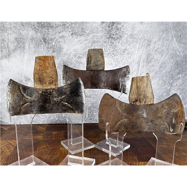 Group Of Double Bitted Axe Heads