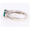 Image 2 : STERLING SILVER EMERALD TOPAZ LADIES RING
