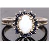 Image 1 : STERLING SILVER OPAL BLUE SAPPHIRE LADIES RING