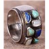 Image 2 : LAPIS, TURQUOISE, MOP STERLING SILVER LADIES RING